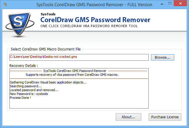 CorelDraw VBA Password Recovery