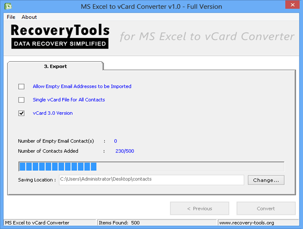 Transfer Contacts from Excel to iCloud using Excel to iCloud Converter Tool great Screen Shot