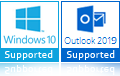 support windows 10 and outlook 2019